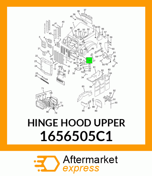 HINGE HOOD UPPER 1656505C1