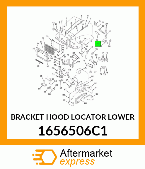BRACKET HOOD LOCATOR LOWER 1656506C1
