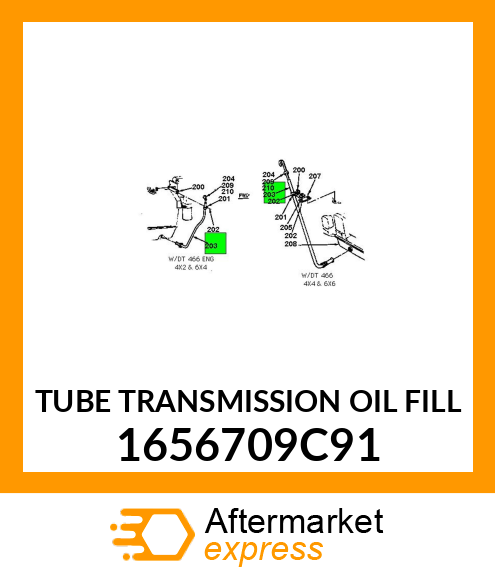 TUBE TRANSMISSION OIL FILL 1656709C91