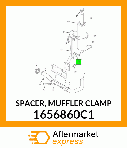 SPACER, MUFFLER CLAMP 1656860C1