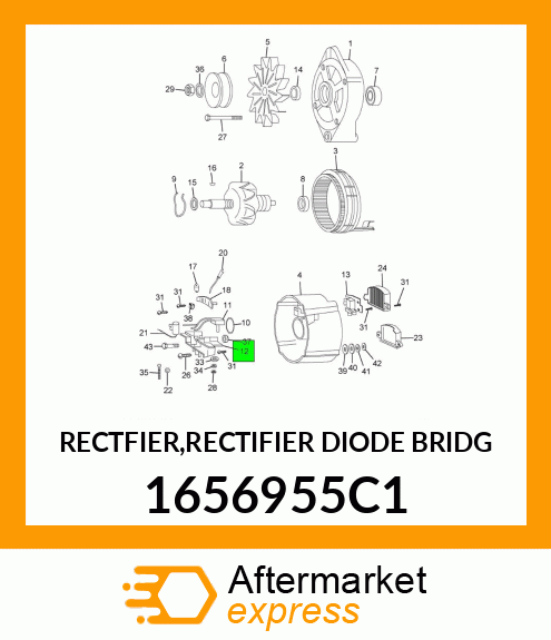 RECTFIER,RECTIFIER DIODE BRIDG 1656955C1