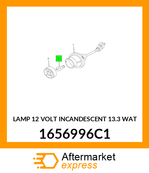 LAMP 12 VOLT INCANDESCENT 13.3 WAT 1656996C1