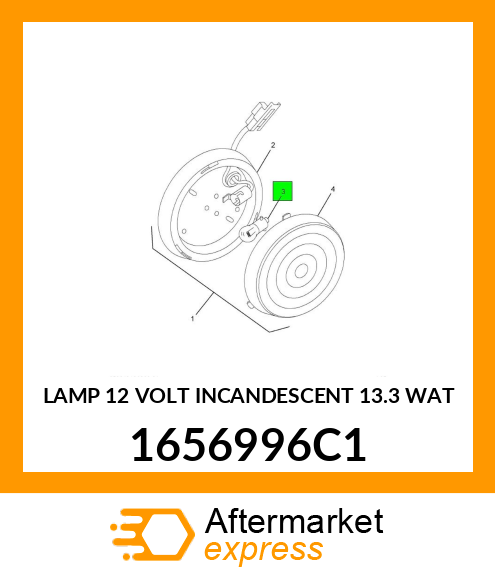 LAMP 12 VOLT INCANDESCENT 13.3 WAT 1656996C1