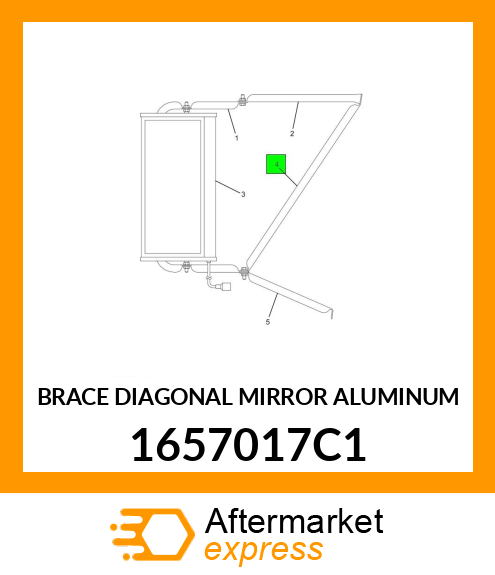 BRACE DIAGONAL MIRROR ALUMINUM 1657017C1