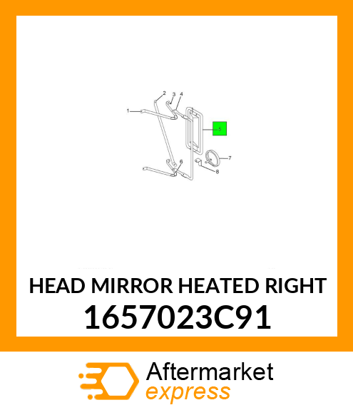 HEAD MIRROR HEATED RIGHT 1657023C91