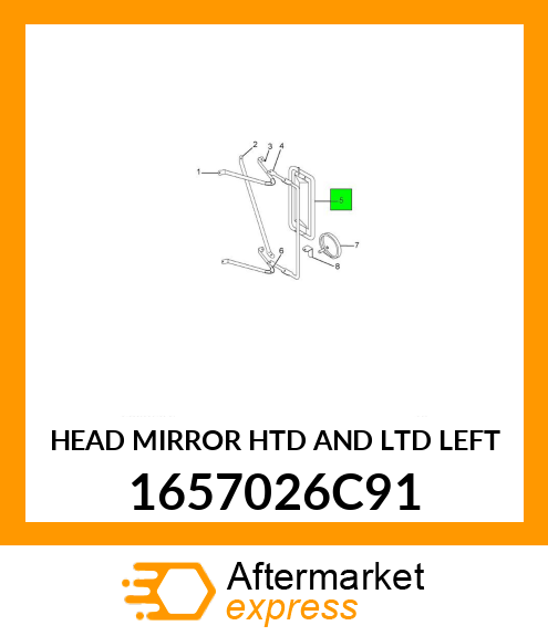 HEAD MIRROR HTD AND LTD LEFT 1657026C91