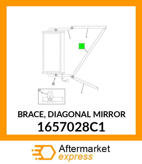 BRACE, DIAGONAL MIRROR 1657028C1