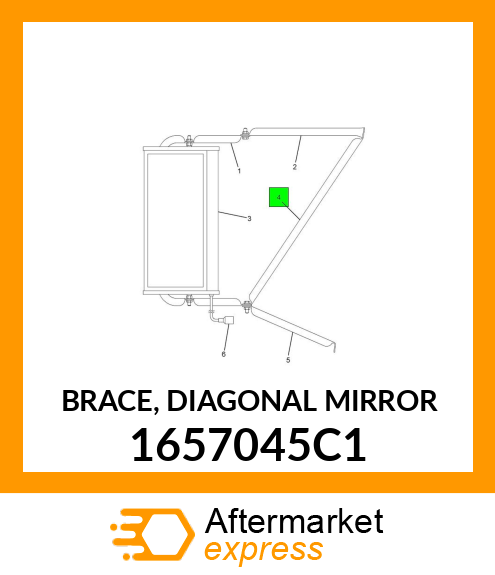 BRACE, DIAGONAL MIRROR 1657045C1