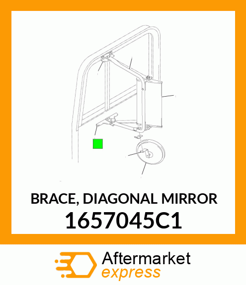 BRACE, DIAGONAL MIRROR 1657045C1