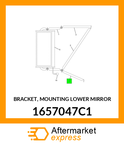 BRACKET, MOUNTING LOWER MIRROR 1657047C1