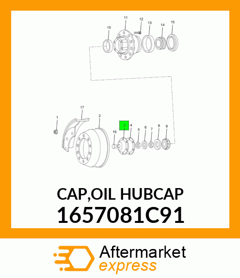 CAP,OIL HUBCAP 1657081C91