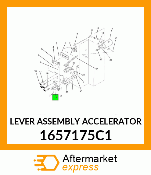 LEVER ASSEMBLY ACCELERATOR 1657175C1