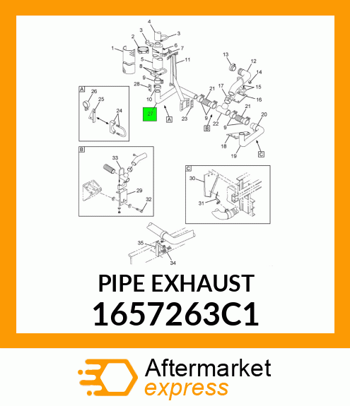 PIPE EXHAUST 1657263C1