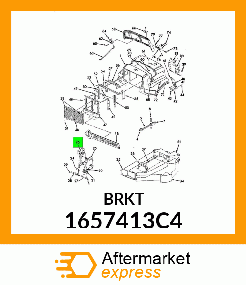 BRACKET, HOOD HINGE LEFT 1657413C4