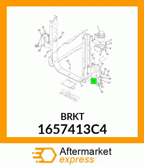 BRACKET, HOOD HINGE LEFT 1657413C4