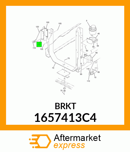 BRACKET, HOOD HINGE LEFT 1657413C4