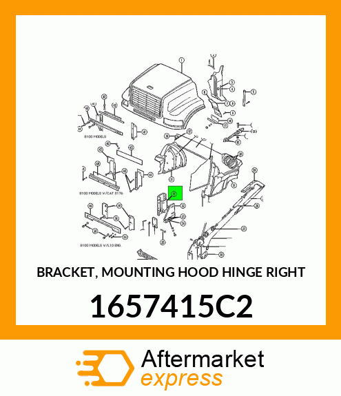 BRACKET, MOUNTING HOOD HINGE RIGHT 1657415C2