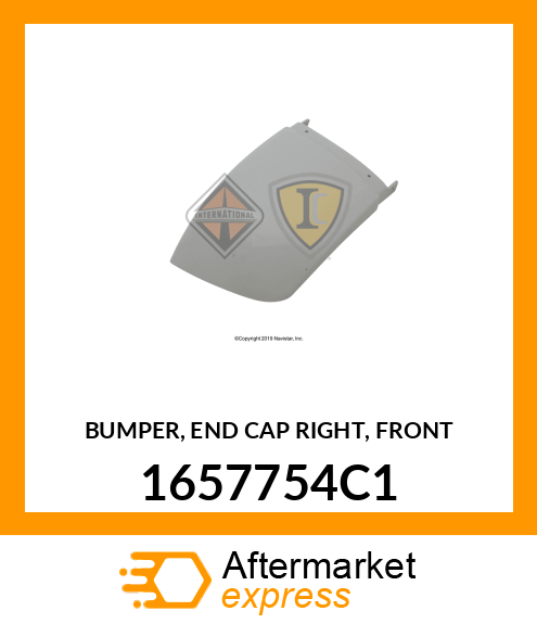 BUMPER, END CAP RIGHT, FRONT 1657754C1