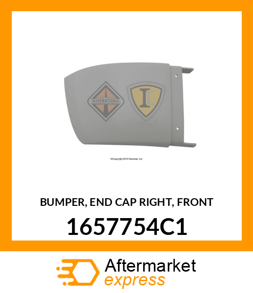 BUMPER, END CAP RIGHT, FRONT 1657754C1