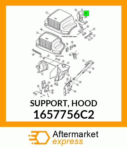 SUPPORT, HOOD 1657756C2