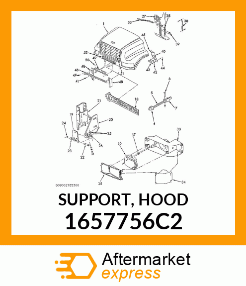 SUPPORT, HOOD 1657756C2