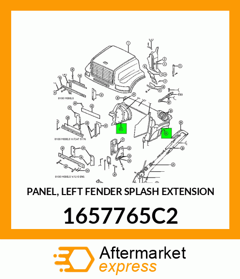 PANEL, LEFT FENDER SPLASH EXTENSION 1657765C2