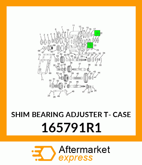 SHIM BEARING ADJUSTER T- CASE 165791R1