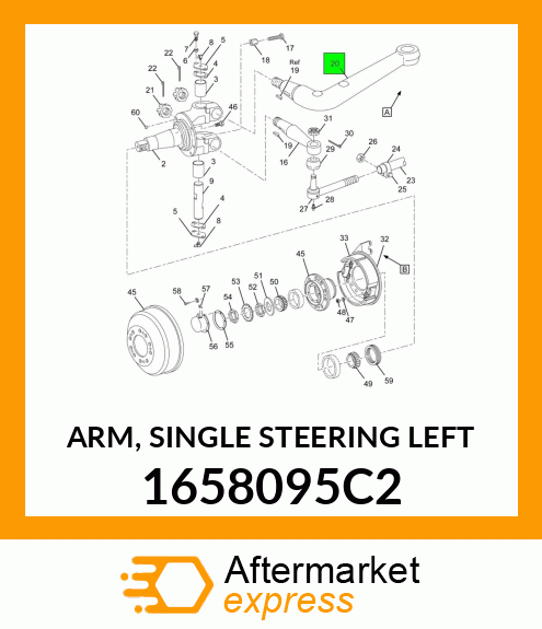 ARM, SINGLE STEERING LEFT 1658095C2