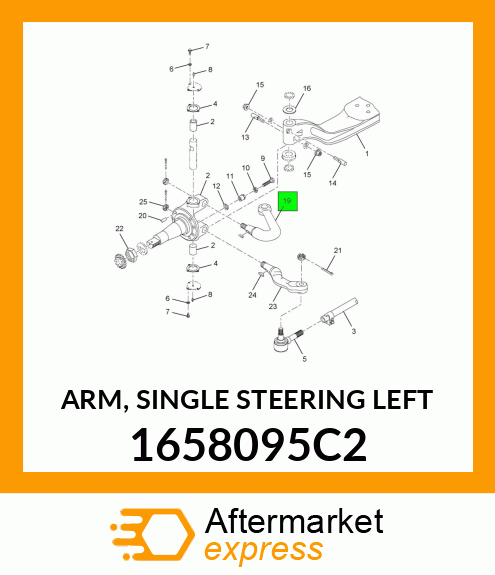 ARM, SINGLE STEERING LEFT 1658095C2