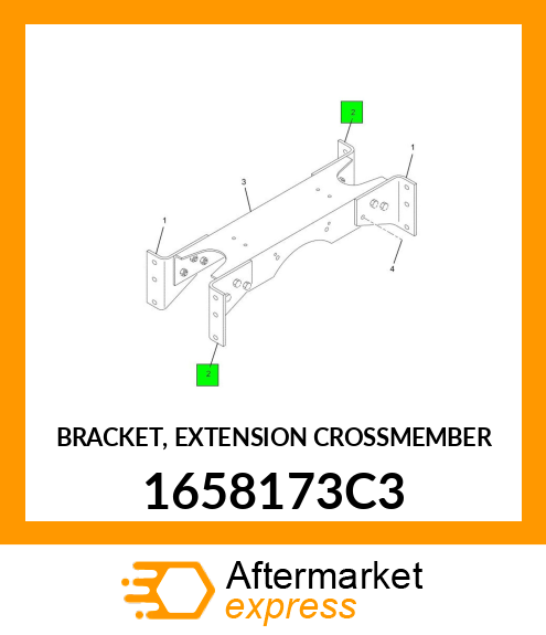 BRACKET, EXTENSION CROSSMEMBER 1658173C3