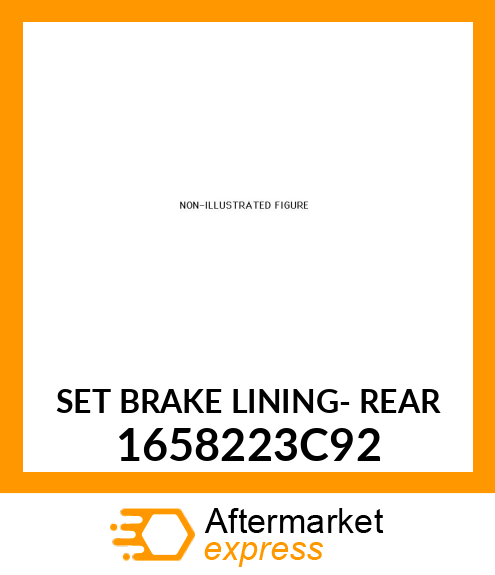 SET BRAKE LINING- REAR 1658223C92