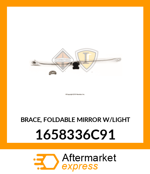 BRACE, FOLDABLE MIRROR W/LIGHT 1658336C91