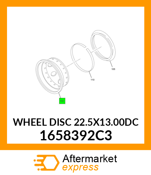 WHEEL DISC 22.5X13.00DC 1658392C3