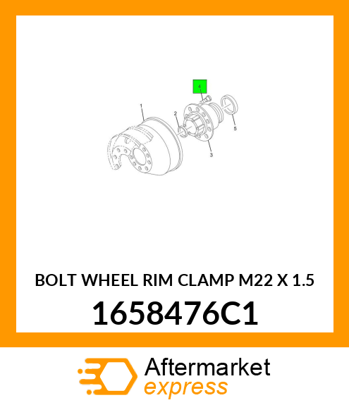 BOLT WHEEL RIM CLAMP M22 X 1.5 1658476C1