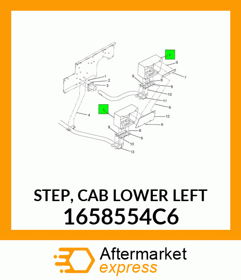 STEP, CAB LOWER LEFT 1658554C6