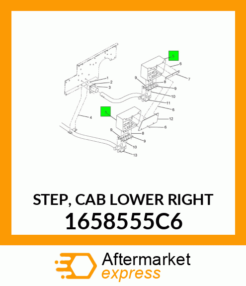 STEP, CAB LOWER RIGHT 1658555C6