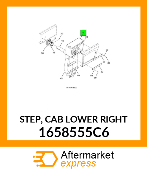 STEP, CAB LOWER RIGHT 1658555C6