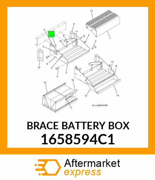 BRACE BATTERY BOX 1658594C1