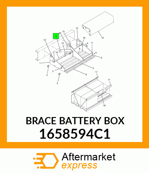 BRACE BATTERY BOX 1658594C1