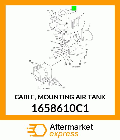 CABLE, MOUNTING AIR TANK 1658610C1