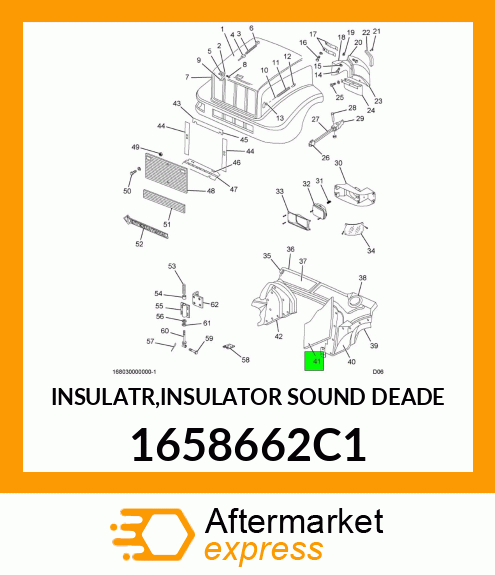 INSULATR,INSULATOR SOUND DEADE 1658662C1