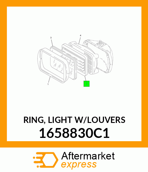 RING, LIGHT W/LOUVERS 1658830C1