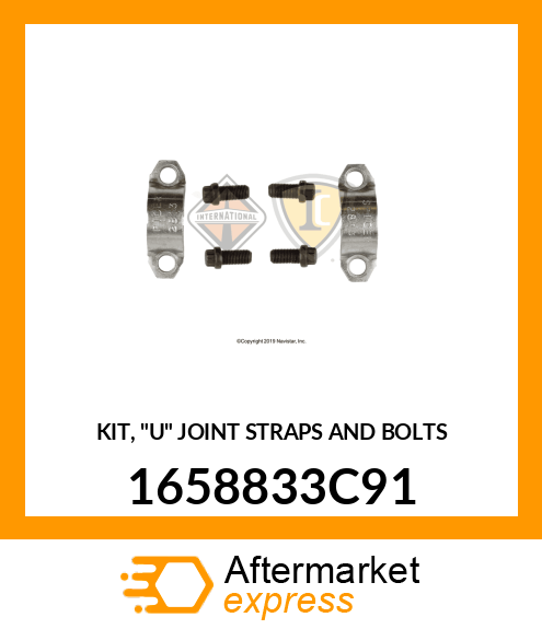 KIT, "U" JOINT STRAPS AND BOLTS 1658833C91
