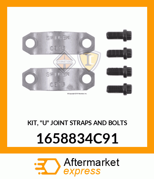 KIT, "U" JOINT STRAPS AND BOLTS 1658834C91