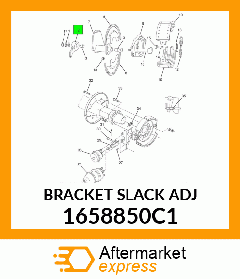 BRACKET SLACK ADJ 1658850C1