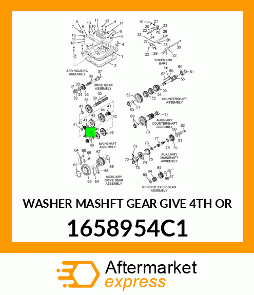 WASHER MASHFT GEAR GIVE 4TH OR 1658954C1