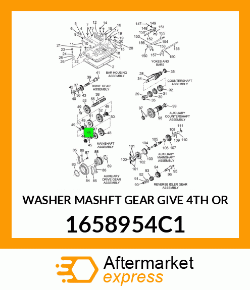 WASHER MASHFT GEAR GIVE 4TH OR 1658954C1