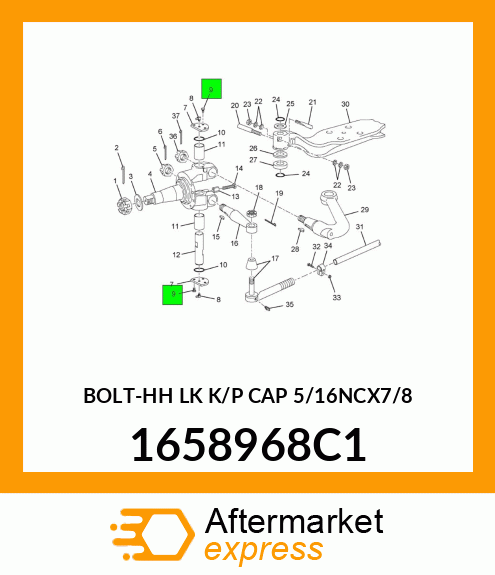 BOLT-HH LK K/P CAP 5/16NCX7/8 1658968C1