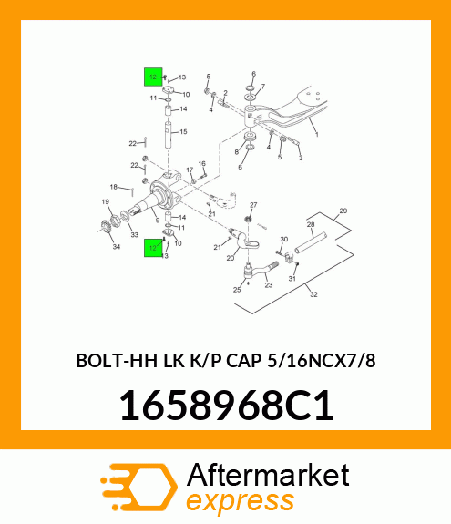 BOLT-HH LK K/P CAP 5/16NCX7/8 1658968C1