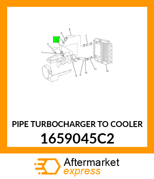 PIPE TURBOCHARGER TO COOLER 1659045C2